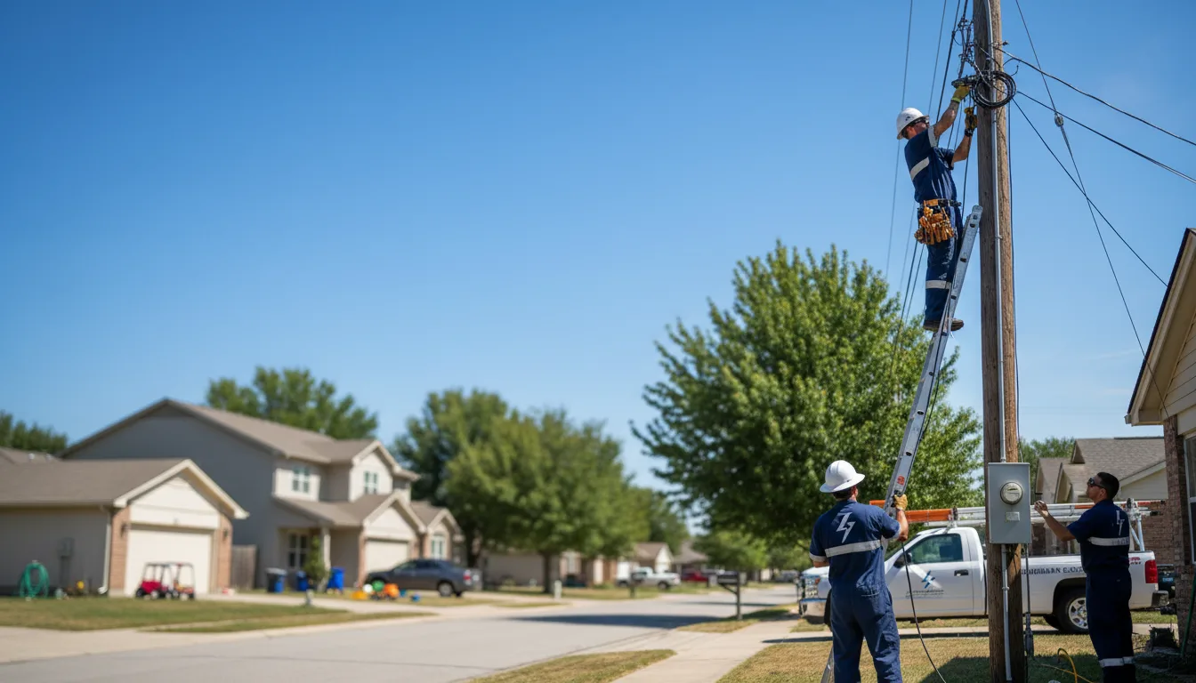 Residential electrician providing installation services in Marlin, TX